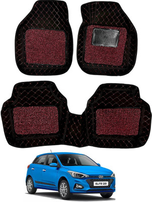 Autorepute PVC 7D Mat For  Hyundai Elite i20(Red, Black)