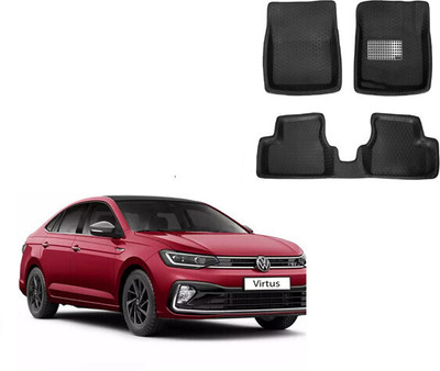 Autorepute Leather 5D Mat For  Volkswagen Virtus(Black)