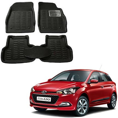 SLSHILPA Plastic 3D Mat For  Hyundai Elite i20(Black)