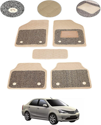 MSNP Leatherite 7D Mat For  Toyota Etios Liva(Beige)