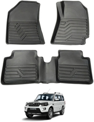 MATIES PVC Tray Mat For  Mahindra Scorpio(Black)