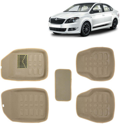 Kingsway PVC 3D Mat For  Skoda Rapid(Beige)