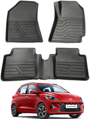 MATIES PVC Tray Mat For  Hyundai Grand i10(Black)