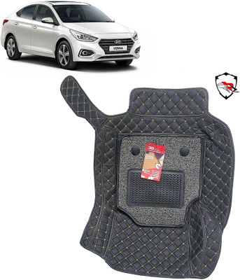 AUTORACE Leatherite 7D Mat For  Hyundai Verna(Black)