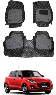 KUNTAIL Leather 7D Mat For  Maruti Suzuki Swift(Black)