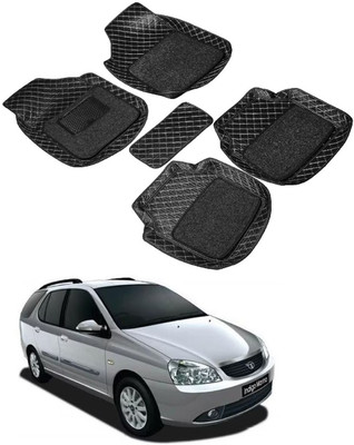Autocom Leatherite 7D Mat For  Tata Indigo Marina(Black)