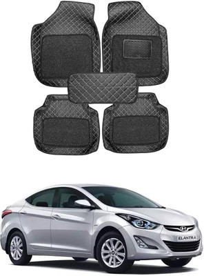 arneja trading company Leatherite 7D Mat For  Hyundai Elantra Fluidic(Silver, Black)
