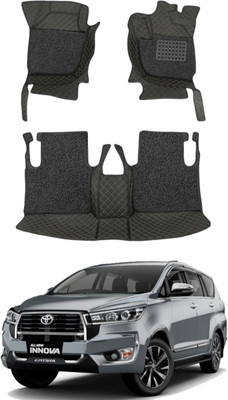 TOFIT ENTERPRISES Leatherite 7D Mat For  Toyota Innova Crysta(Silver, Black)