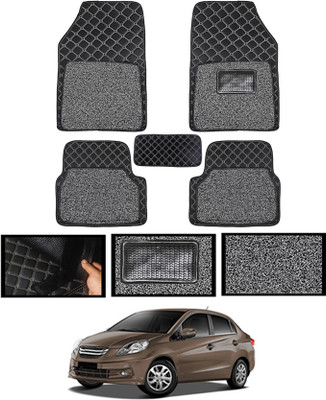 MATIES Leatherite 7D Mat For  Honda Amaze(Black)
