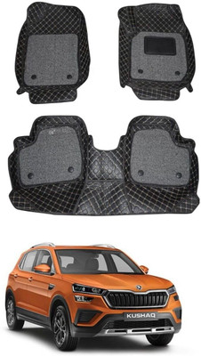 TOFIT ENTERPRISE Leatherite 7D Mat For  Skoda Kushaq(Black)
