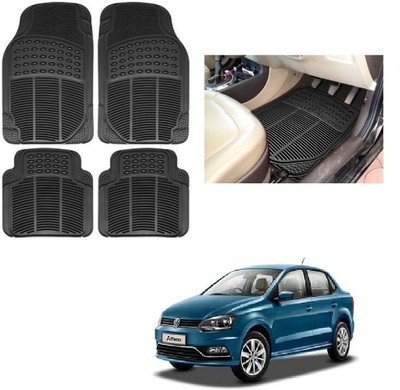 ROSHNEER ENTERPRISES Rubber Standard Mat For  Volkswagen Ameo(Black)
