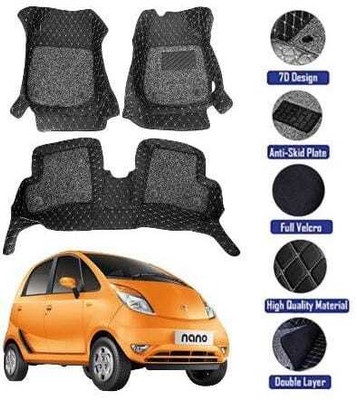 GENFRID Leatherite 7D Mat For  Tata Nano Genx(Black)