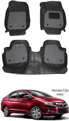 TOFIT ENTERPRISES Leatherite 7D Mat For  Honda City(Black)