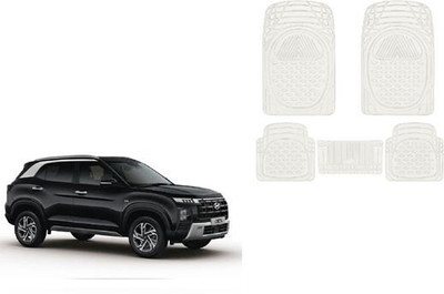 Autorepute Rubber Standard Mat For  Hyundai Creta(White)