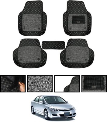 ABJD Leatherite 7D Mat For  Honda Civic(Black)