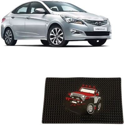 arneja trading company Rubber Standard Mat For  Hyundai Fluidic Verna 4S(Black)