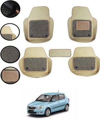 MSNP Leatherite 7D Mat For  Skoda Fabia(Beige)