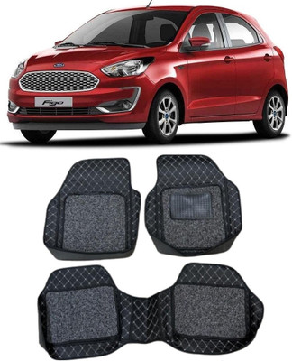 ARNEJA Leatherite 7D Mat For  Ford Figo(Silver, Black)
