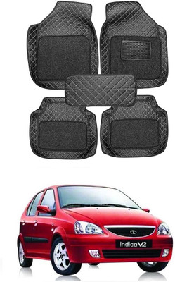 Arnejaa Leatherite 7D Mat For  Tata Indica V2(Black)