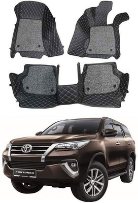 TOFIT ENTERPRISE Leather 7D Mat For  Toyota Fortuner(Black)