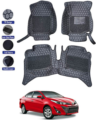 MATIES Leatherite 8D Mat For  Toyota Yaris(Black)
