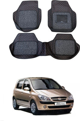 Autocom Leatherite 7D Mat For  Hyundai Getz Prime(Red, Black)