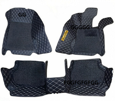 Auckkien Leather 7D Mat For  Hyundai Santro(Black)