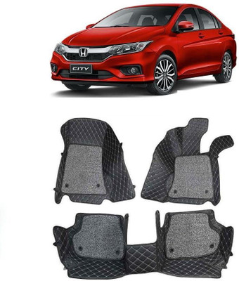 TOFIT ENTERPRISE Leatherite 7D Mat For  Honda City(Black)
