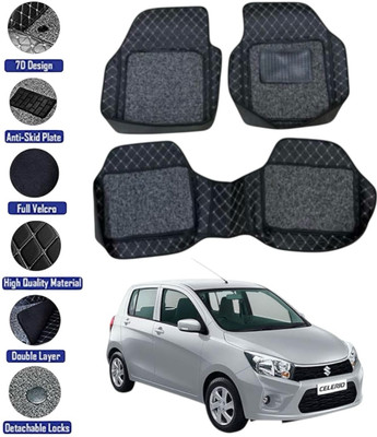GENFRID Leatherite 7D Mat For  Maruti Celerio(Silver)