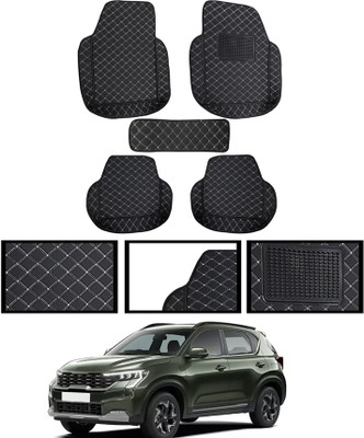 MATIES Leatherite 7D Mat For  Kia Sonet(Black)