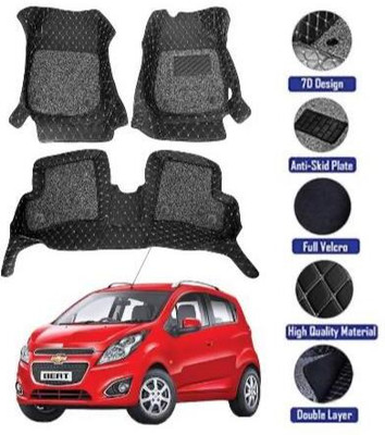GENFRID Leatherite 7D Mat For  Chevrolet Beat(Black)