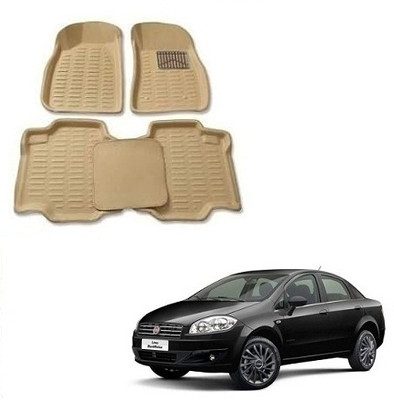 KBTR Plastic 3D Mat For  Fiat Linea(Beige)