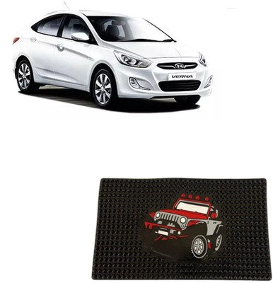 ARNEJA Rubber Standard Mat For  Hyundai Verna Fluidic(Black)