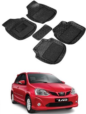 Autocom Leatherite 7D Mat For  Toyota Etios Liva(Black)