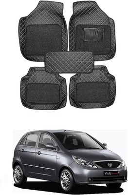 Arnejaa Leatherite 7D Mat For  Tata Indica Vista(Black)