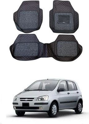 ARNEJA Leatherite 7D Mat For  Hyundai Getz(Red, Black)