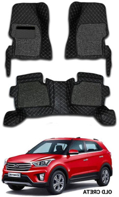 FF TRADERS Leatherite 7D Mat For  Hyundai Creta(Black)