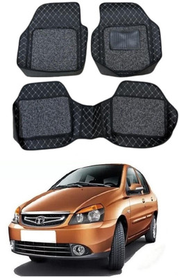 ARNEJA Leatherite 7D Mat For  Tata Indigo(Silver, Black)