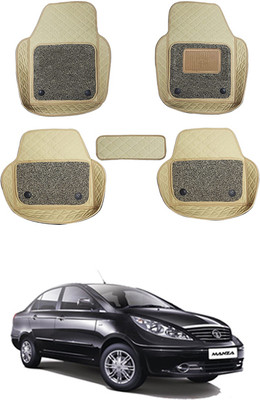 AYW Leatherite 7D Mat For  Tata Manza(Beige)