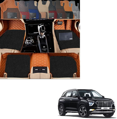 Autoclow Leatherite 7D Mat For  Hyundai Creta(Brown, Black)