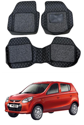 Arnejas Leatherite 7D Mat For  Maruti Alto 800(Silver, Black)