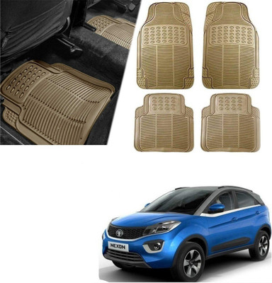 Znee Smart Rubber Standard Mat For  Universal For Car(Beige)