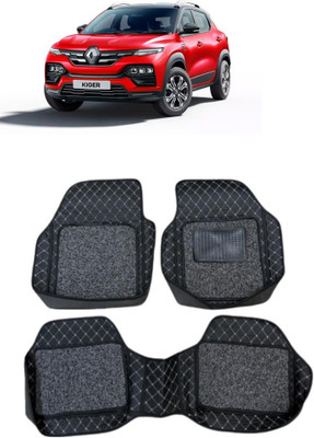 arneja trading company Leatherite 7D Mat For  Renault Kiger(Silver, Black)