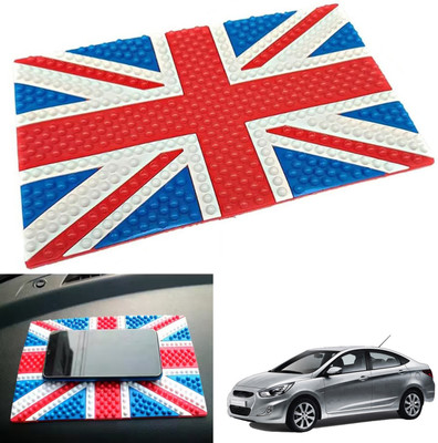 PEEPS STORE Rubber Tray Mat For  Hyundai Verna Fluidic(Red, Blue)