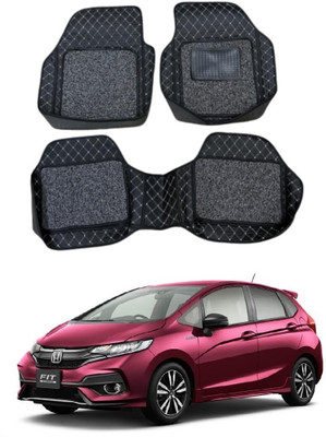 ARNEJA Leatherite 7D Mat For  Honda Jazz(Black)