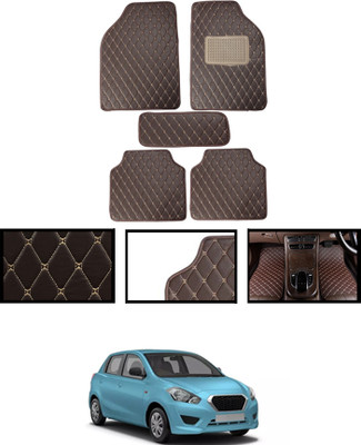 MATIES Leatherite Standard Mat For  Datsun Go(Brown)