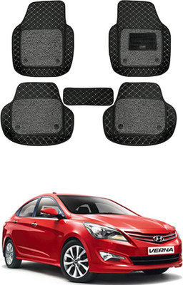 RKPSP Leatherite 7D Mat For  Hyundai Verna(Black)