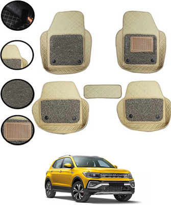 AYW Leatherite 7D Mat For  Volkswagen Taigun(Beige)
