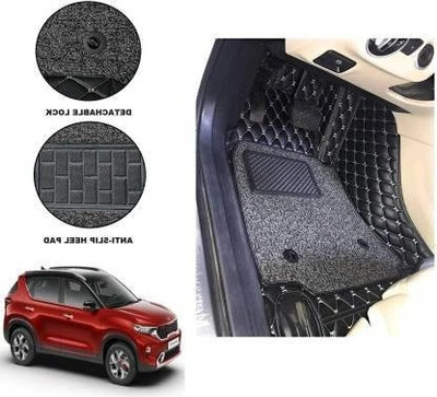 FF TRADERS Leatherite 7D Mat For  Kia Sonet(Black)