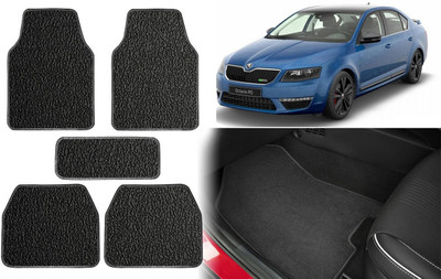 Carigiri PVC, Rubber Standard Mat For  Skoda Octavia(Black, White)